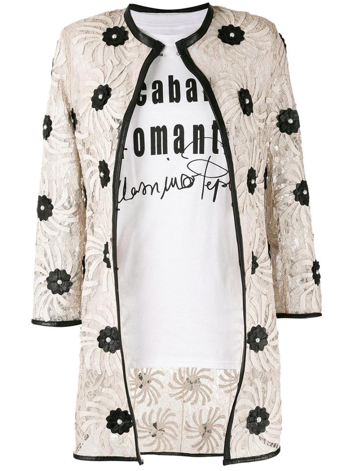 Caban Romantic - Fireworks Jacket - Women - Cotton/leather/polyamide - 48, Nude/neutrals, Cotton/leather/polyamide