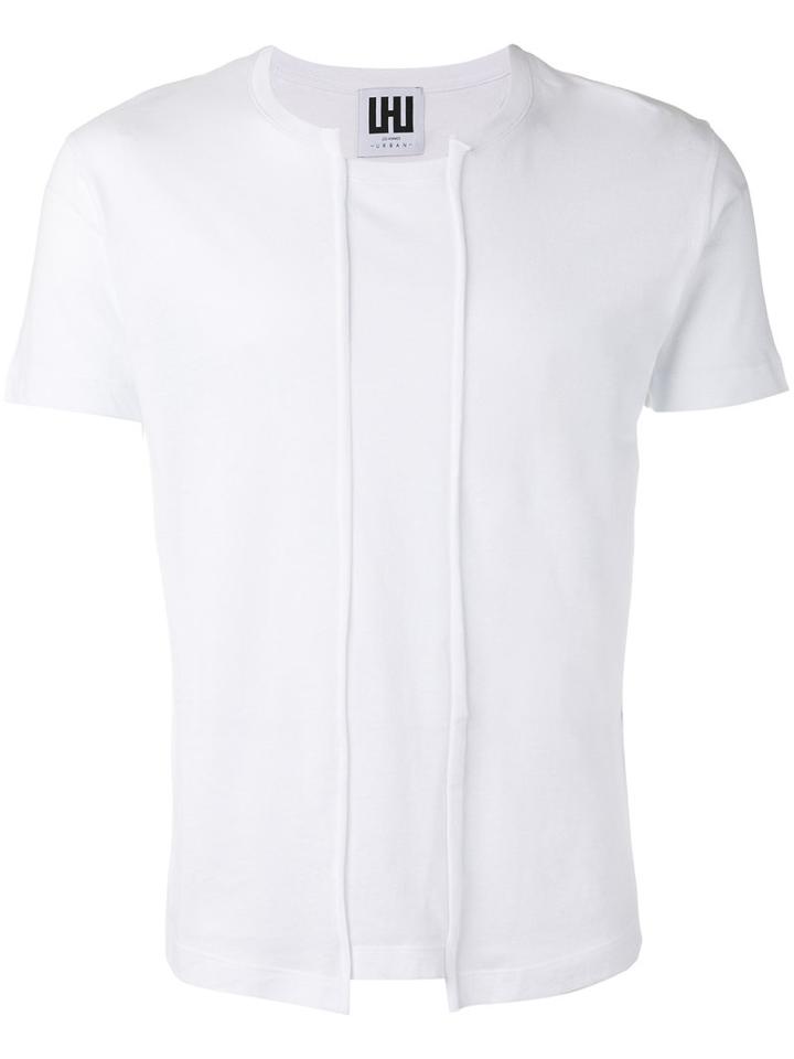 Les Hommes Urban Slim-fit T-shirt, Men's, Size: Small, White, Cotton