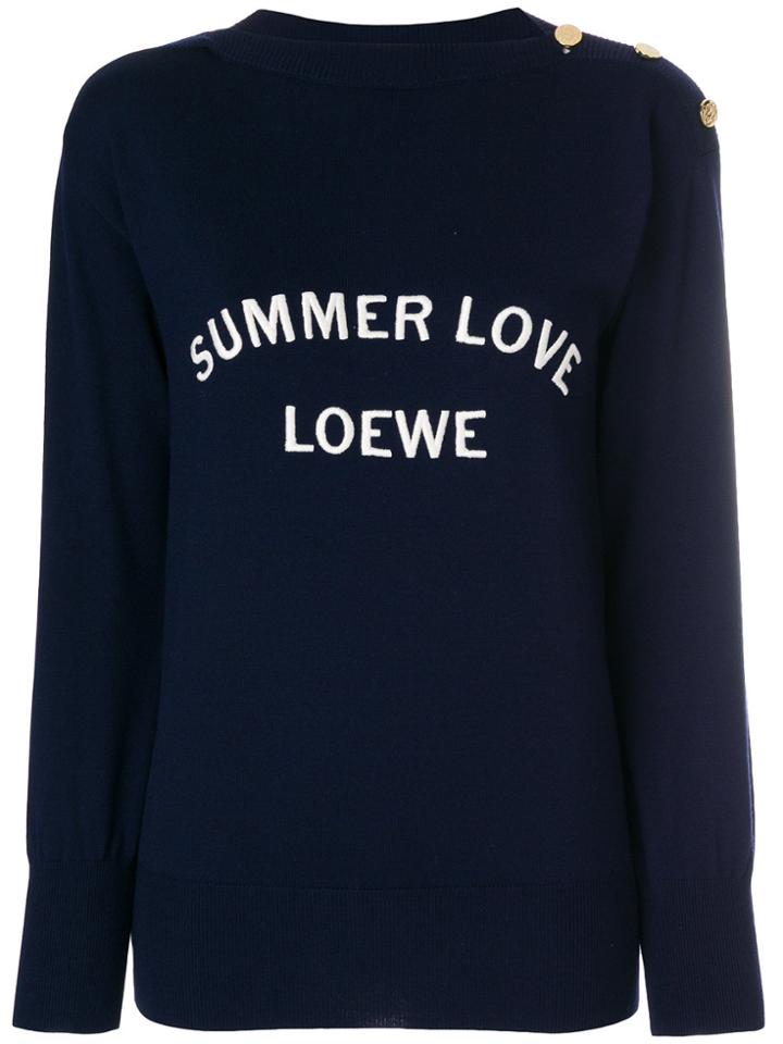 Loewe Summer Love Knitted Sweater - Blue