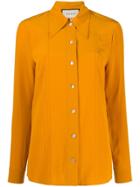 Gucci Tuck Detail Collared Shirt - Yellow