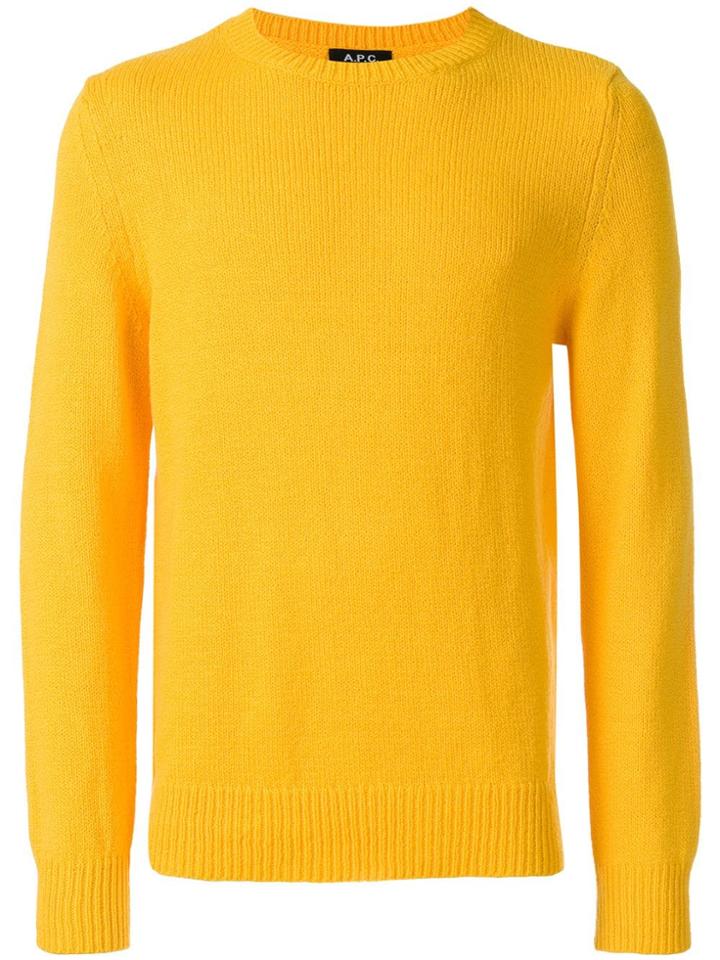 A.p.c. Crew Neck Jumper - Yellow