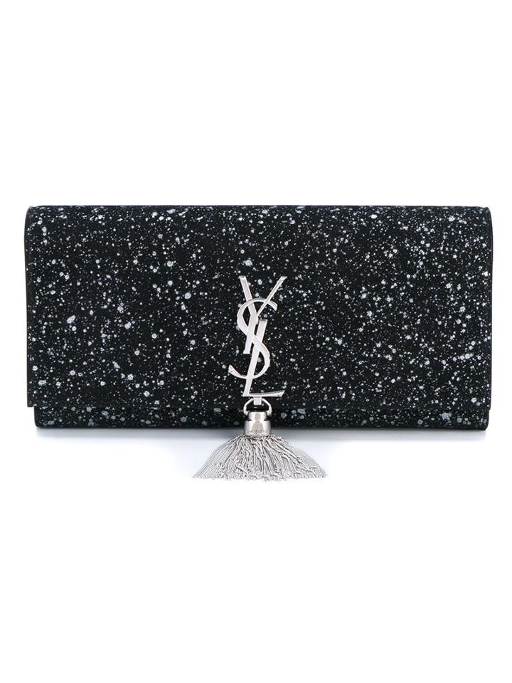 Saint Laurent Glitter Tassel Clutch