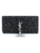 Saint Laurent Glitter Tassel Clutch