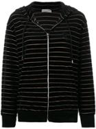 Sonia Rykiel Striped Zipped Hoodie - Black