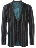 Etro Striped Blazer, Men's, Size: 54, Silk/cotton/acetate/wool