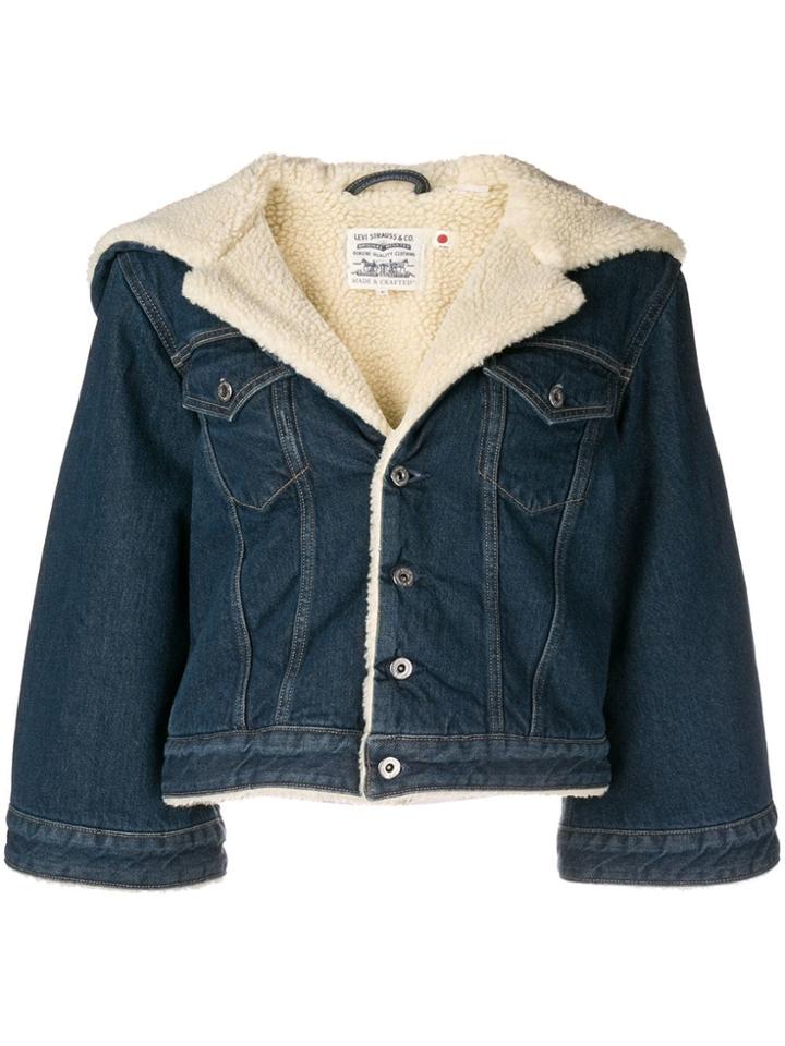 Levi's: Made & Crafted Lmc Cropped Sherpa Trucker - Blue