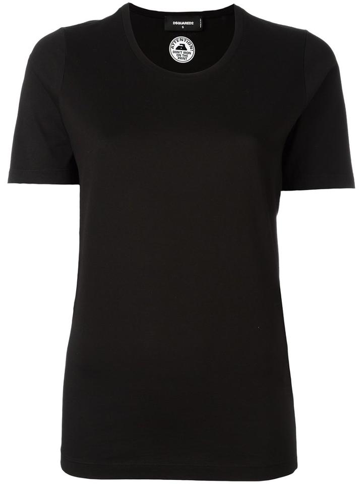Dsquared2 Classic Plain T-shirt, Women's, Size: Small, Black, Cotton