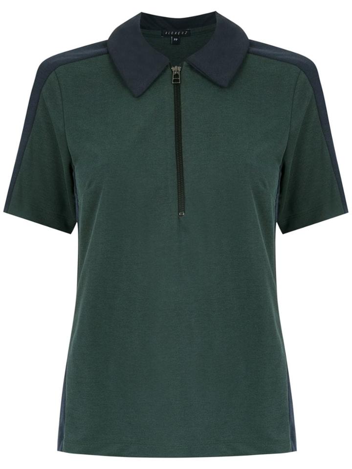 Alcaçuz Panelled Faceta Blouse - Green