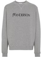Jw Anderson Logo Front Sweater - Grey