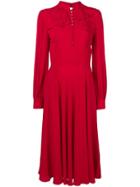 Nº21 Frilled Fitted Dress - Red