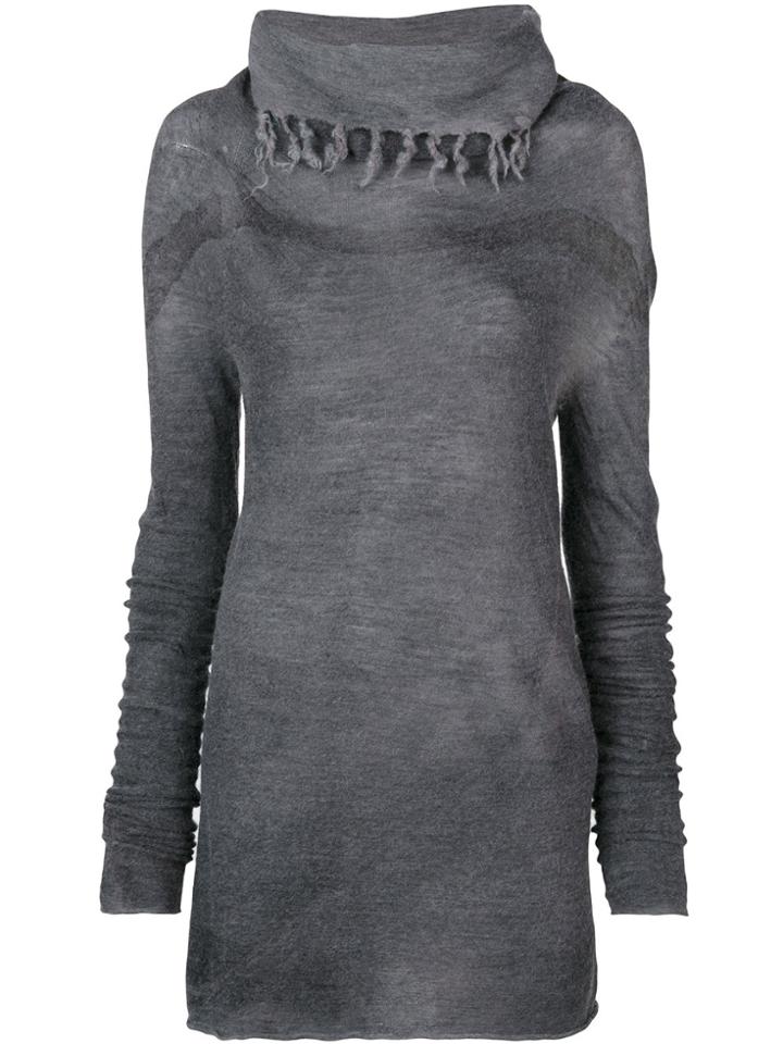 Lost & Found Ria Dunn Funnel Neck Top - Grey