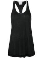 Dkny - Tank With Contrast Piping - Women - Silk/spandex/elastane/modal - S, Black, Silk/spandex/elastane/modal
