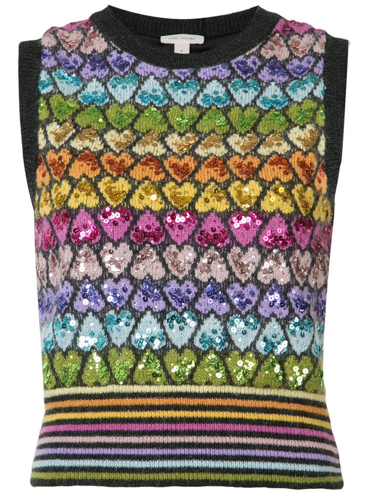 Marc Jacobs Embroidered Top, Women's, Size: Medium, Silk/nylon/spandex/elastane/sequin