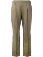 Dorothee Schumacher - Slouch Trousers - Women - Cotton/polyamide - 3, Brown, Cotton/polyamide
