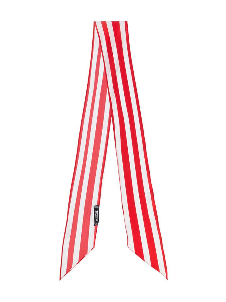 Rockins Striped Skinny Scarf - Red