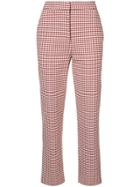 Brock Collection Gingham Cropped Trousers - Red