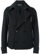 Dior Homme Double Breasted Peacoat, Men's, Size: 46, Grey, Cashmere/cupro/polyester/virgin Wool