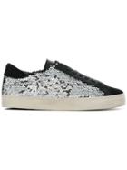 D.a.t.e. Lace-up Sequin Sneakers - Metallic