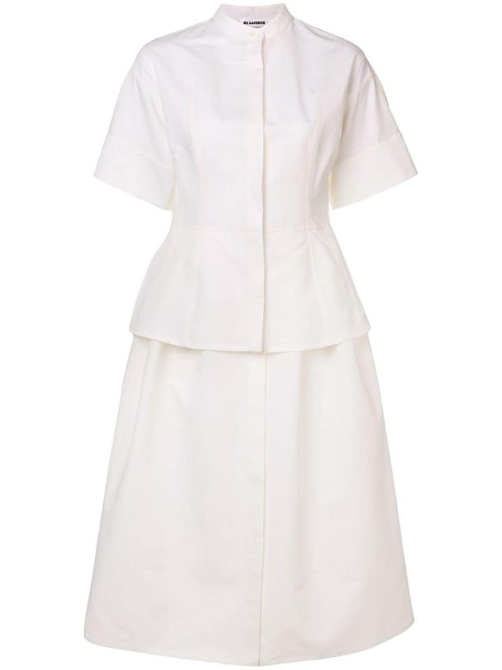 Jil Sander Panneled Midi Dress - Neutrals