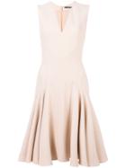 Alexander Mcqueen Flared V-neck Dress - Pink & Purple