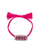 Shourouk 'merde ' Beaded Bracelet, Women's, Pink/purple