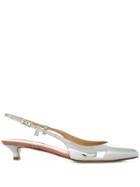 Francesco Russo Pointed Slingback Pumps - 209 Silver