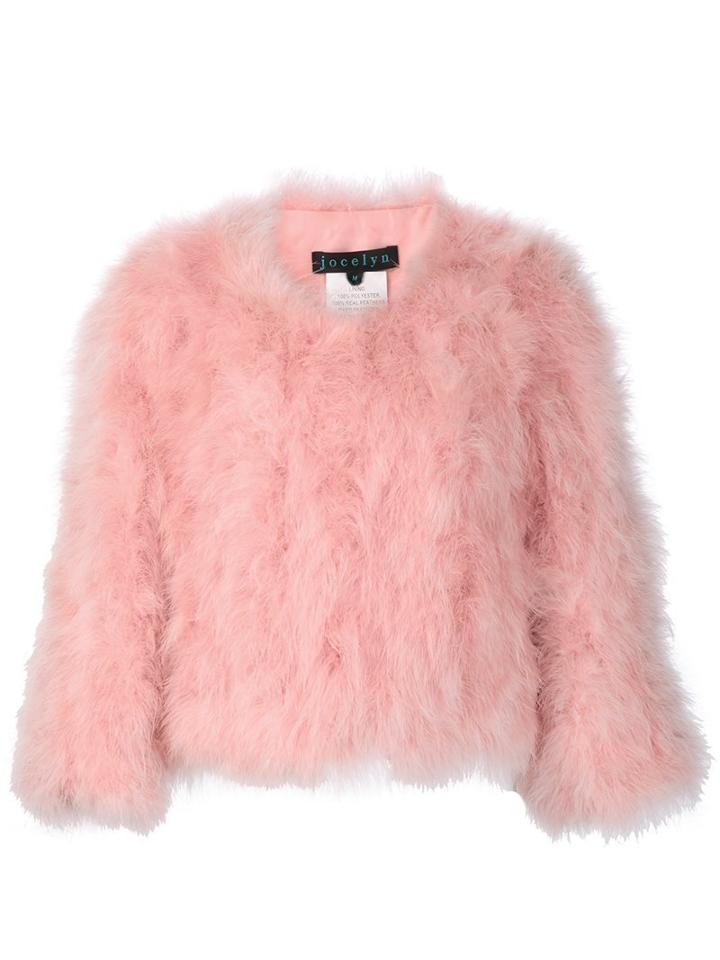 Jocelyn Cropped Jacket, Women's, Size: Medium, Pink/purple, Feather