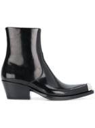 Calvin Klein 205w39nyc Steel Toe Cap Ankle Boots - Black