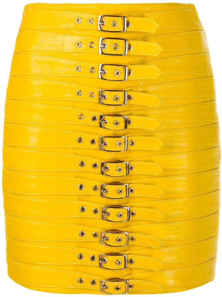 Manokhi Dita Buckled Mini Skirt - Yellow