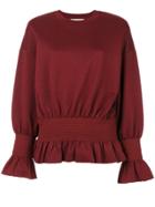 Stella Mccartney Ruffle-trimmed Sweatshirt - Red