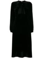Rochas Long-sleeve Flared Dress - Black