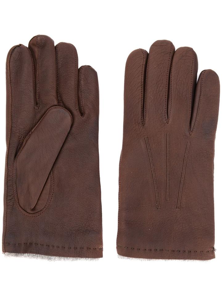 Orciani Padded Gloves - Brown