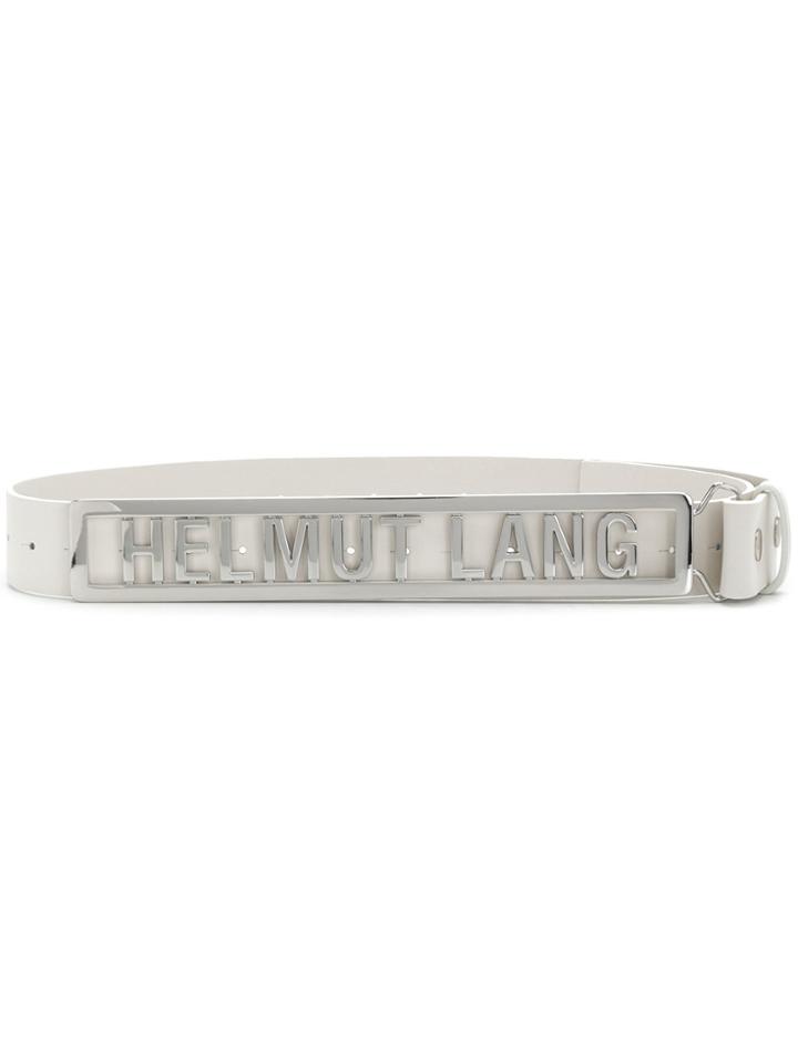 Helmut Lang Logo Belt - White