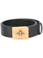 Gucci Bee Buckle Belt, Men's, Size: 90, Black, Leather