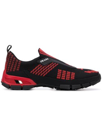Prada Tech Mouline Sock Sneakers - Black
