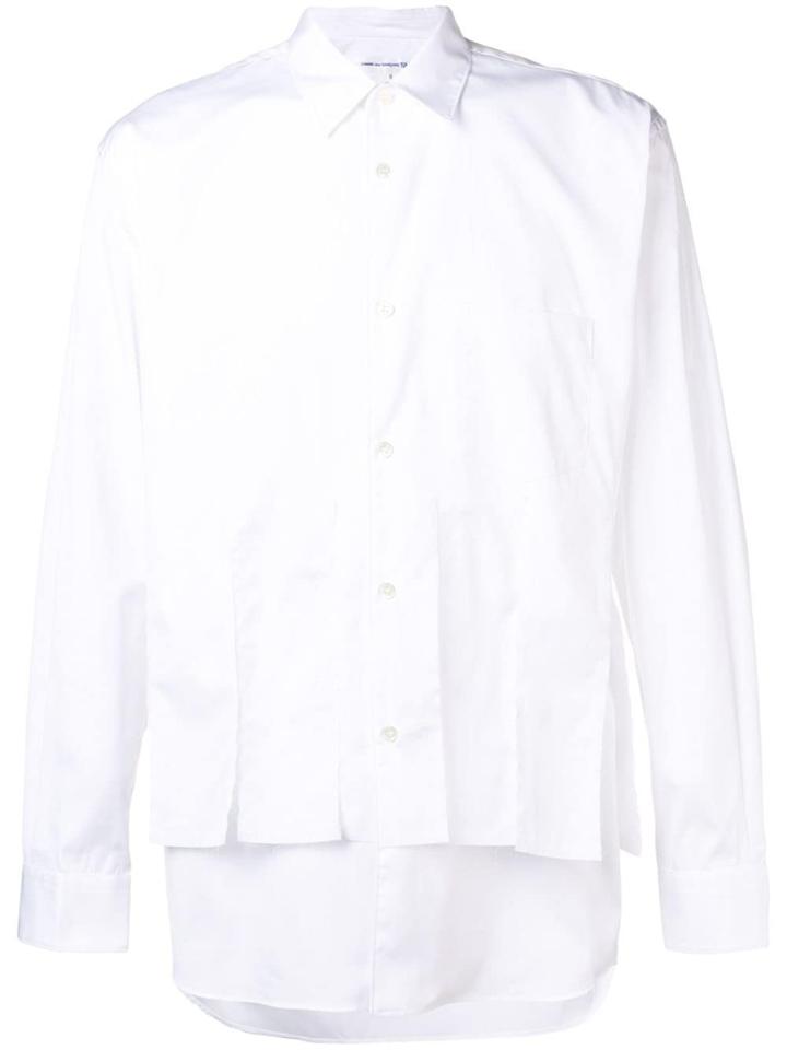 Comme Des Garçons Shirt Vertical Cuts Shirt - White
