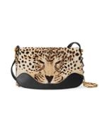 Gucci - Leopard Print Shoulder Bag - Women - Leather/suede/calf Hair/metal - One Size, Black, Leather/suede/calf Hair/metal