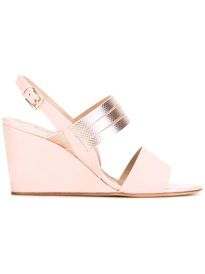 Fratelli Rossetti Sling-back Wedge Sandals - Pink & Purple