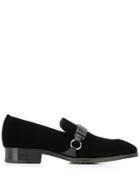 Giuseppe Zanotti Angeles Sparkles Velvet Loafers - Black