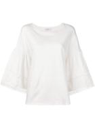 Closed Wide Sleeve Top - White