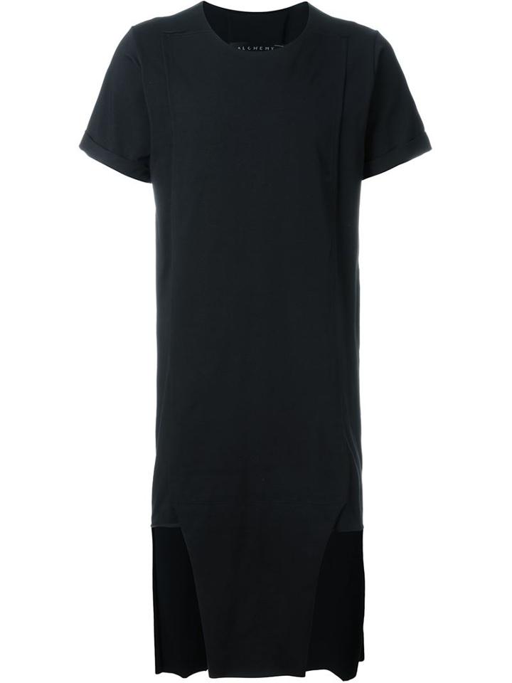 Alchemy Asymmetric Hem T-shirt, Men's, Size: S, Black, Cotton/spandex/elastane
