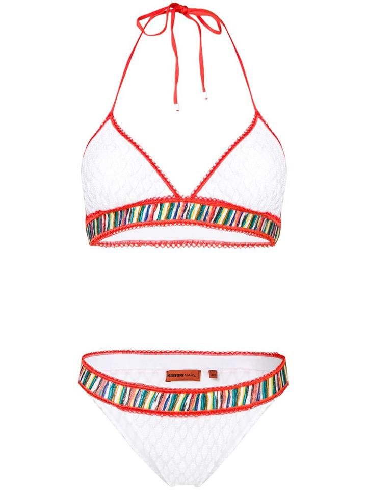 Missoni Mare Embroidered Detail Bikini - White