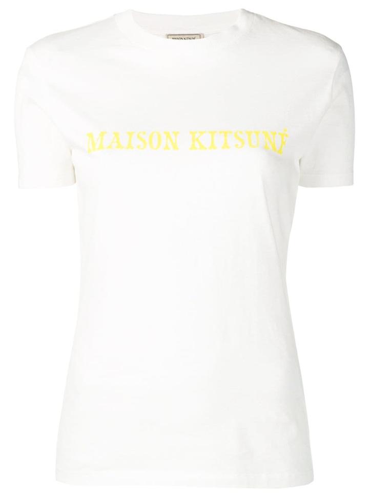 Maison Kitsuné Contrast Logo T-shirt - White