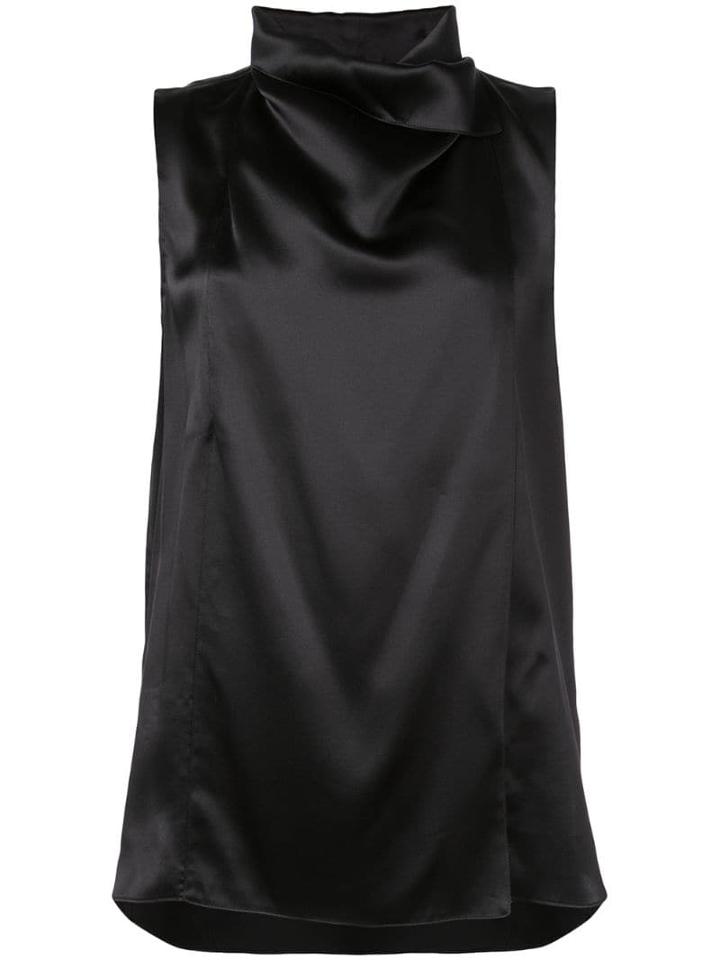 Adam Lippes Sleeveless Silk Blouse - Black