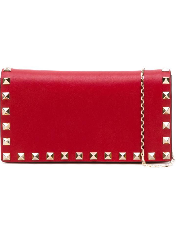 Valentino Valentino Garavani 'rockstud' Crossbody Bag, Women's, Red, Leather/metal (other)