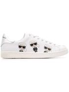 Karl Lagerfeld Kourt Multikonic Karl Printed Sneakers - White