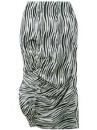 Awake Zebra Print Midi Skirt