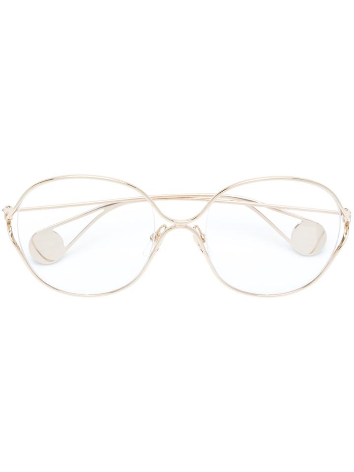 Gucci Eyewear Beaded Oversized Glasses - Metallic