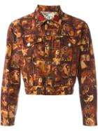 Jean Paul Gaultier Vintage Printed Denim (blue) Jacket, Men's, Size: 46