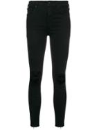 Mother Ripped Skinny Jeans - Black